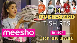 MEESHO OVERSIZE TRENDY TSHIRTS 👕 | TRYON | REVIEW | gimaashi 💕