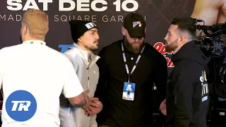 Teofimo Lopez & Sandor Martin Have Intense Faceoff at Press Conference + All the Faceoffs