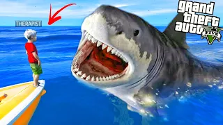 GIANT SHARK Eats Me In GTA 5!!!! MALAYALAM