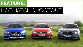 Hot Hatch Shootout - BMW M140i vs Audi RS3 vs VW Golf R w/ Tiff Needell. Part 1