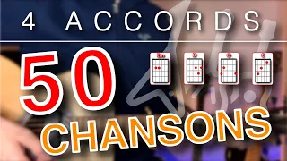 50 chansons avec 4 accords faciles à la guitare pour débutants