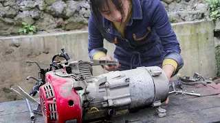 💡Genius Girl Repairs 3KW Gas Generator For A Shop, Her Skills Made Boss Shocked (Full Video)