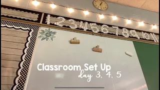CLASSROOM SET UP DAYS 3, 4, 5 | VLOG | First Year 4th Grade Teacher