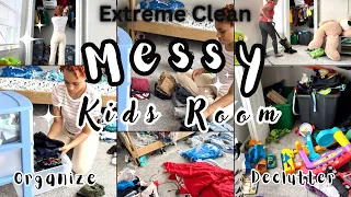 Messy Kids Room Cleaning | Declutter + Organize