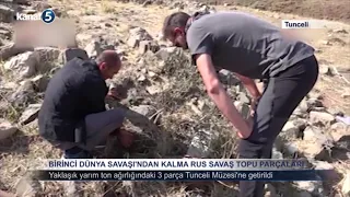 BİRİNCİ DÜNYA SAVAŞI'NDAN KALMA RUS SAVAŞ TOPU PARÇALARI