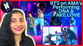 BTS on AMA's Performing DNA & FAKE LOVE | Indian Reaction | ManyySarangh