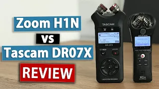 Zoom H1N vs Tascam DR07X Review and Comparison. Interference issues!