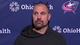 Brad Larsen reflects on the Blue Jackets' win tonight against the Red Wings