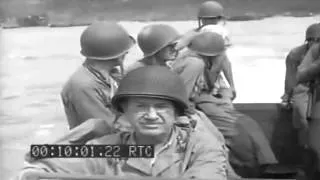 Invasion Of Guam: Gen. Holland M. Smith Approaches Beach In DUKW, 07/25/1944 (full)