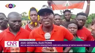 NDC in Western North demonstrate over declaration of Sefwi Wiawso results | Citi Newsroom