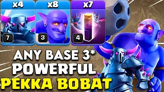 ANY BASE 3* | Pekka BoBat Th11 Powerful Attack Strategy!!