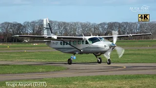 General Aviation Plane Spotting at Teuge Airport (EHTE)  25-02-2023 : Crosswind landings