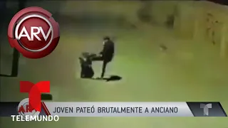 Joven pateó a un anciano y grabó la golpiza | Al Rojo Vivo | Telemundo