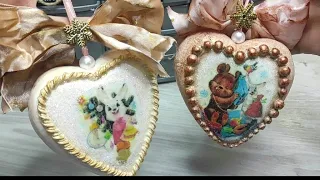 Ёлочные игрушки по мотивам советских открыток, часть 2/ Vintage Christmas decorations