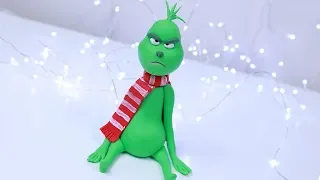 MAKING GRINCH CHRISTMAS CAKE TOPPER! How to make Grinch tutorial