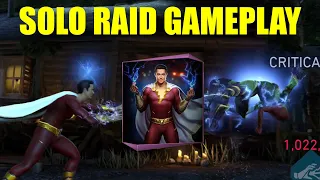 Fury Of The Gods Shazam Solo Raid Gameplay + Testing Other Teams Injustice 2 Mobile