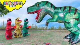 Skyheart vs. Giant T-Rex Part 2!! dinosaurs for kids battle jurassic dino fight action