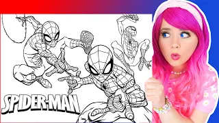 Coloring Spider-Man Marvel Coloring Pages | Prismacolor Markers & Pencils