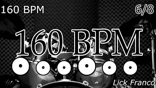 160 BPM  6/8 | Drum loop - Metronome