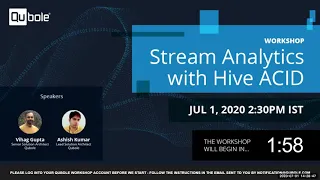 Virtual Workshop: Streaming Analytics with Hive ACID