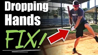 7 Baseball Hitting Drills to STOP Dropping Hands [DROP HANDS FIX]