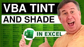 Excel - Tint & Shade in Excel VBA: Create 1200 Custom Colors Using Theme Colors - Episode 1211.217