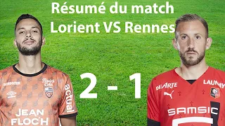 Résumé du match Lorient VS Rennes (2 - 1) en Ligue 1