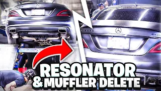 TOOK MY CLS 550 TO GET A RESONATOR & MUFFLER DELETE! V8 TWIN TURBO STRAIGHT PIPE