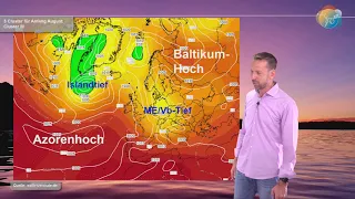 So starten die Hundstage. Wie entwickelt sich die Wetterlage bis Anfang August? Keine Hitze in Sicht