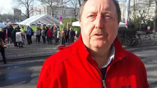 Streik im öffentlichen Dienst in Dresden vor dem Rathaus