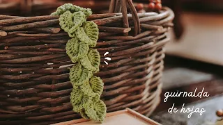 Guirnalda de hojas | tutorial de crochet |