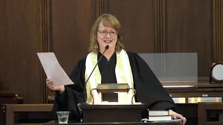 Rev. Susan Sparks preaches her sermon, "The Busybody"