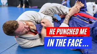 This Blue Belt Rolls HARD... | BJJ Rolling Commentary