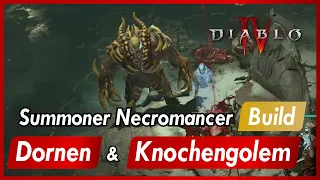 Diablo 4 | Dornen + Knochengolem Summoner Necromancer build | gameplay german