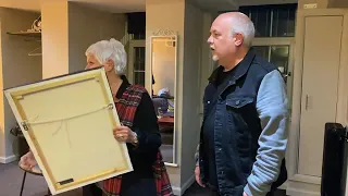 Presenting my portrait of Dame Judi Dench - to Dame Judi Dench!!!