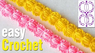 Easy Crochet: How to Crochet a Simple Cord. Free puff stitch cord pattern & tutorial.