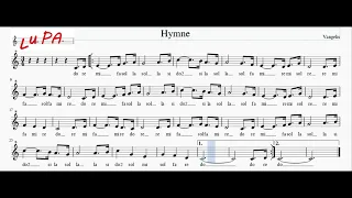 Vangelis - Hymne - Flauto dolce - Note - Spartito - Karaoke - Instrumental- Canto - Musica