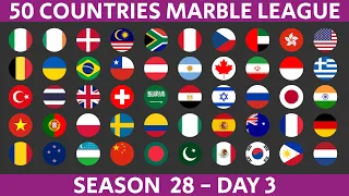 50 Countries Marble Race League Season 28 Day 3/10 Marble Race in Algodoo