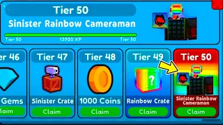 *NEW* SINISTER RAINBOW CAMERAMAN!! - Toilet Tower Defense Update