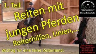 F117 Linien reiten lernen mit jungen oder noch wenig ausgebildeten Pferden. Reiterfehler und Tipps