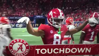 Alabama WR John Metchie ||| 13 Yard Touchdown Alabama VS Georgia NCAAF 2021