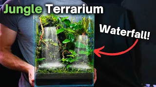 How To Make a Jungle Terrarium With a Flowing Waterfall! Step by Step Guide