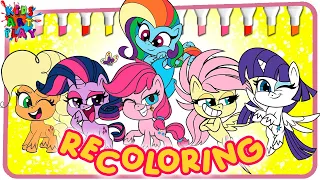 My Little Pony Mane 6 Recoloring All Ponies COLOR SWAP Coloring Pages