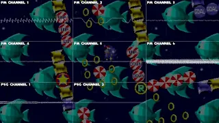 Sonic the Hedgehog - Entire Soundtrack [Oscilloscope View] (w/Gameplay)