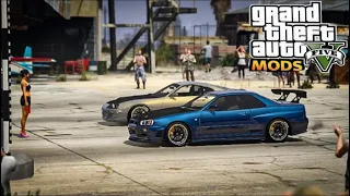 GTA5 REAL LIFE MOD DRAG RACE | SKYLINE 34 | TAMIL GAMEPLAY |