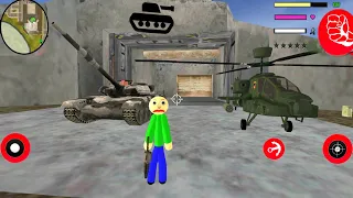 Baldi Stickman Rope Hero Vice Town - Walkthrough Part 14 - Tank & Helicopter - Android Gameplay
