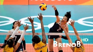 TOP 10 Best Volleyball Actions | Women's Volleyball Back Row Spikes ● BrenoB ᴴᴰ