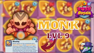 Which talent is better? Monk lvl 9 in event Royal Trials - Rush Royale (vertical version)
