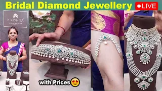 Bridal Diamond Jewellery with prices |  Krishna Jewellers | @brideessentials Diamond Gold Jewellery