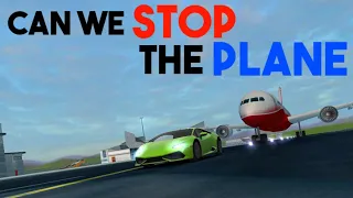 can we stop the airplane ? | extreme car driving simulator | Lamborghini Huracan |